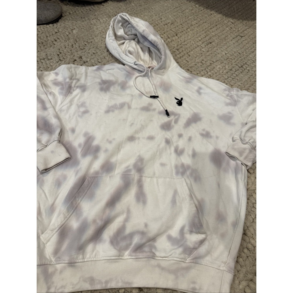 Playboy Misguided Tie-dyed Embroidered Logo XXL Men's Hooded Sweatshirt